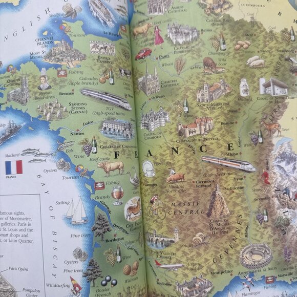 The Picture Atlas of the World Hardbound Book Vintage by Richard Kemp Copyright - Picture 10 of 14